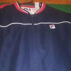Mens vintage baseball style fila jacket